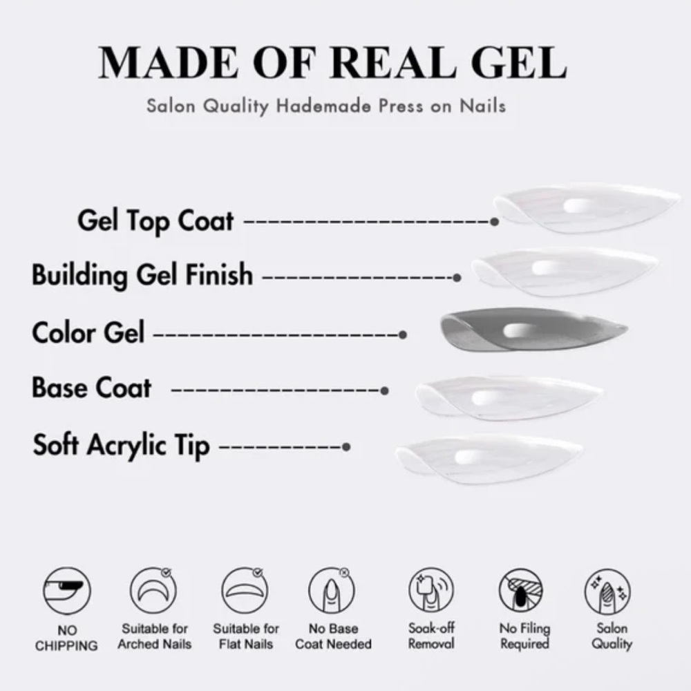 Salon Quality Press On Nails - Picture 2 of 3